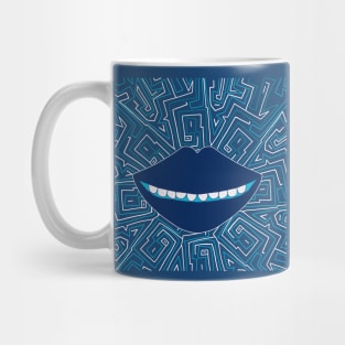 Amazing Smile Mouth Blue Mug